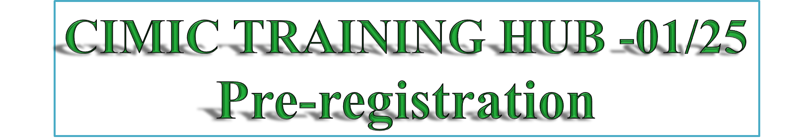 Pre registration cth